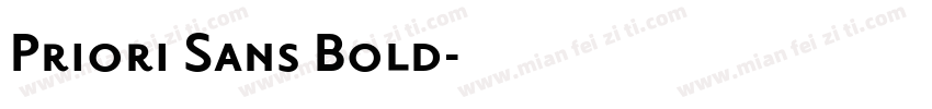 Priori Sans Bold字体转换